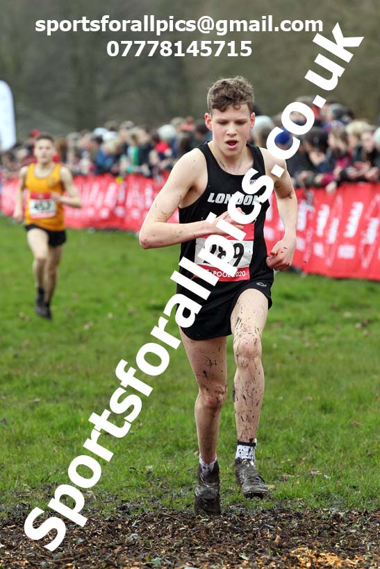 Junior boys, 2020 New Balance English Schools Champs., Sefton Park, Liverpool. Photo: David T. Hewitson/Sports for All Pics